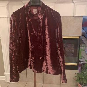 NWT J.JILL VELVET “WINTERBERRY” JACKET SZ. M